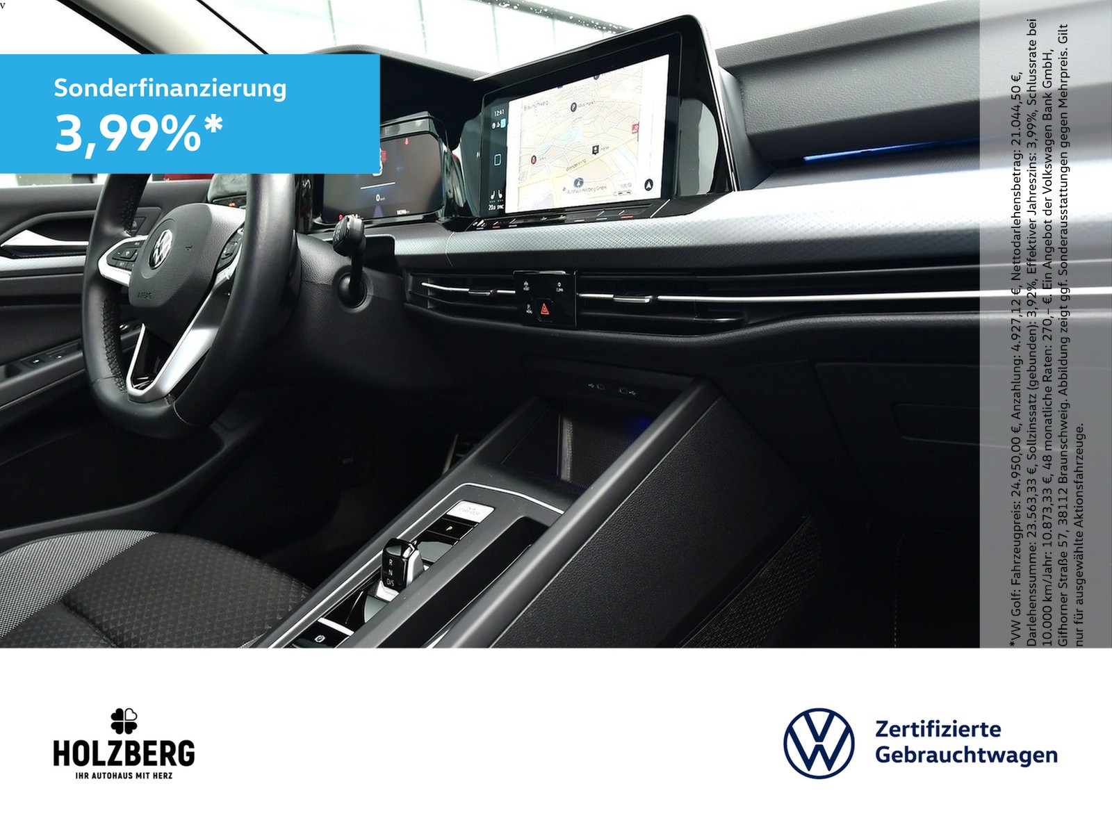Fahrzeugabbildung Volkswagen Golf VIII 1.0 eTSI DSG Active ACC+NAV+LED+KAMERA